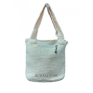 Cotton Handwoven Fashion Woman Bag White